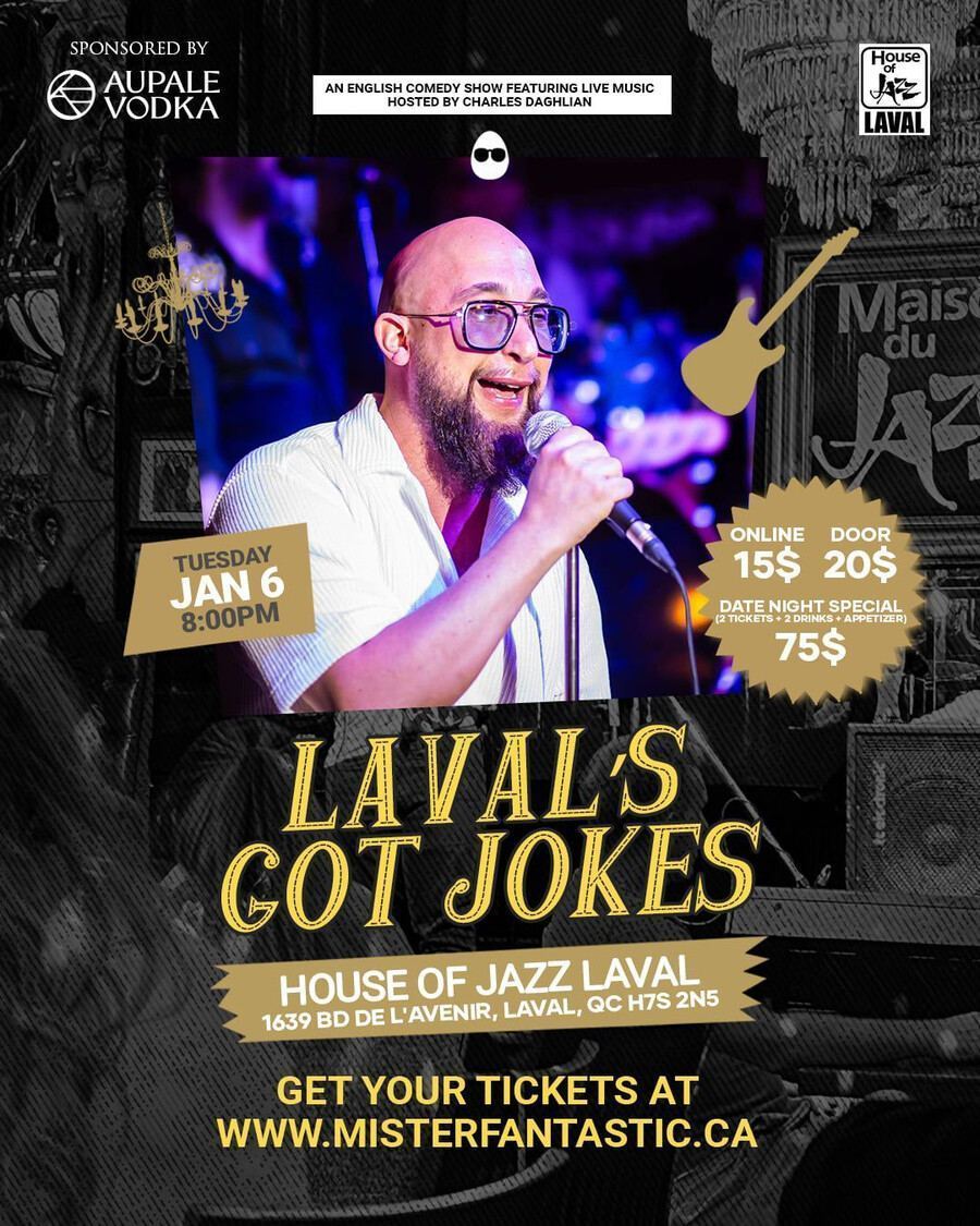 Comedy Night Laval Got Jokes at Maison du Jazz (House of Jazz)