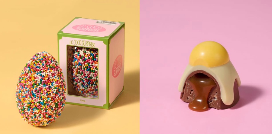 Spécial chocolats de Pâques de Enerstine au caramel et coco suprise