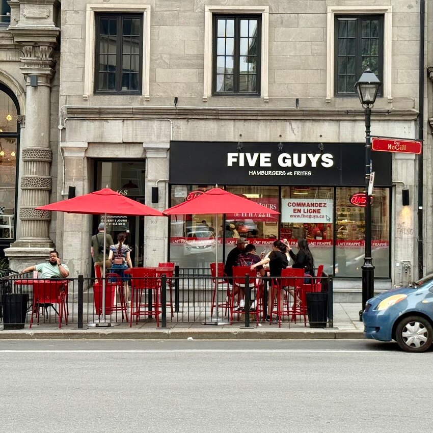 Five Guys Burgers - Grilled Cheese Ouverts pour souper Montr&eacute;al