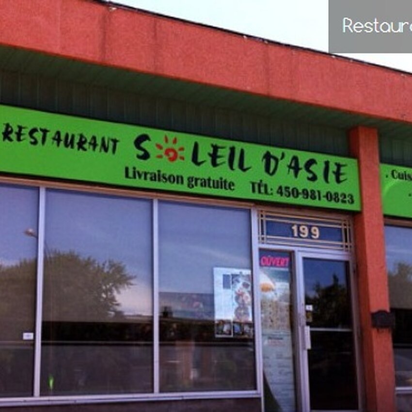 Soleil d'Asie - Restaurants Tha&iuml;landais Ouverts lundi Laval