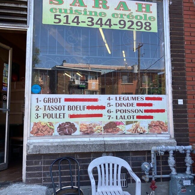 Sarah Cuisine Cr&eacute;ole - Restaurants Carib&eacute;ens, Cajun Montr&eacute;al