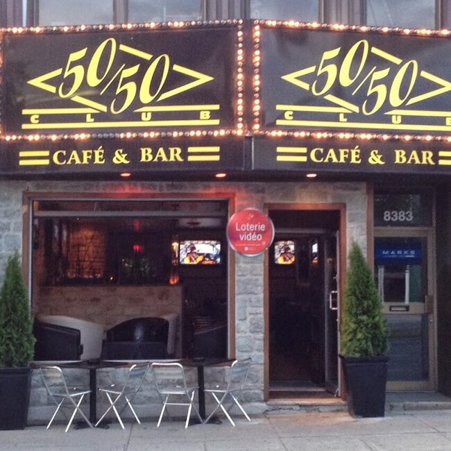 Caf&eacute;-Bar 50/50 - Restaurants pr&egrave;s de: H2N2A2