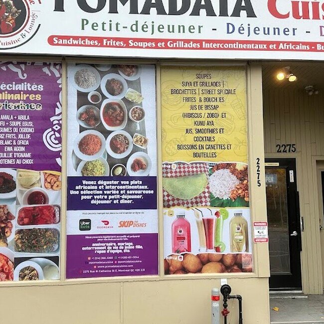POMADATA Cuisine Afro Fusion & Lounge - Restaurants Commande en ligne, Brunch pr&egrave;s de: H2L2A3