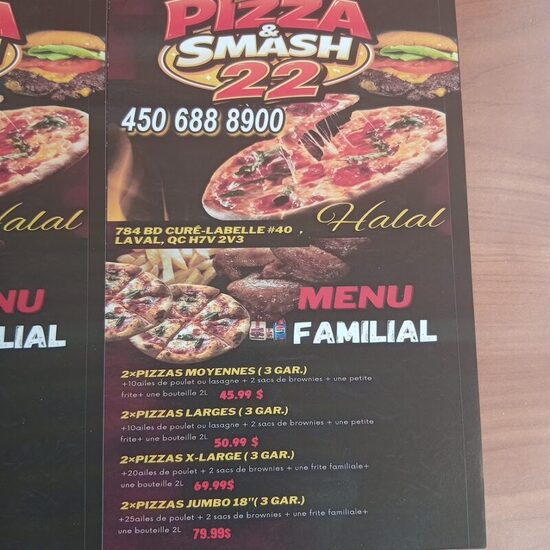 Pizza & Smash 22 - Restaurants de Montréal