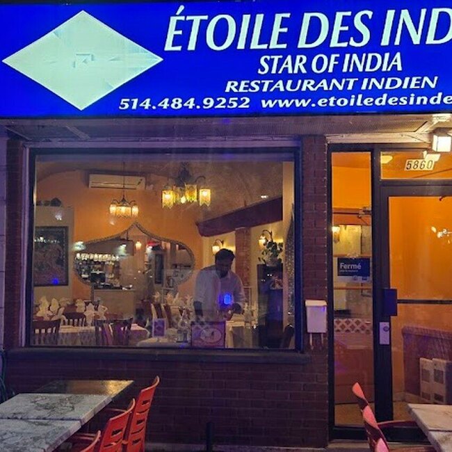 &Eacute;toile Des Indes - Star of India - Restaurants Indiens, Bubble tea (th&eacute; aux perles) pr&egrave;s de: H4E4H2