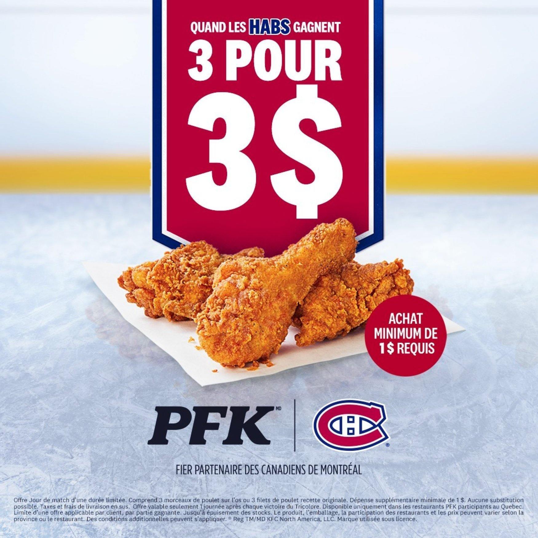 PFK frappe fort avec les Canadiens de Montréal comme partenaire officiel
