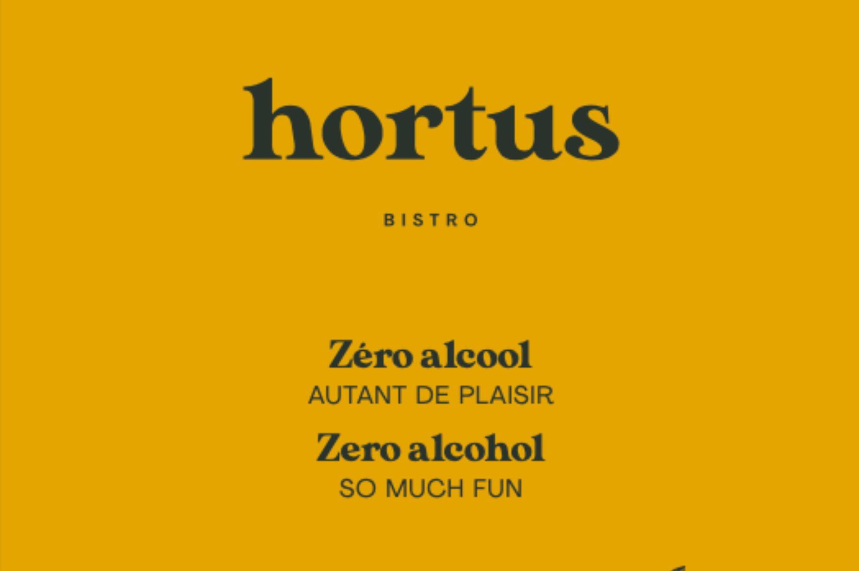 En février au Bistro Hortus : Zéro Alcool, autant de plaisir