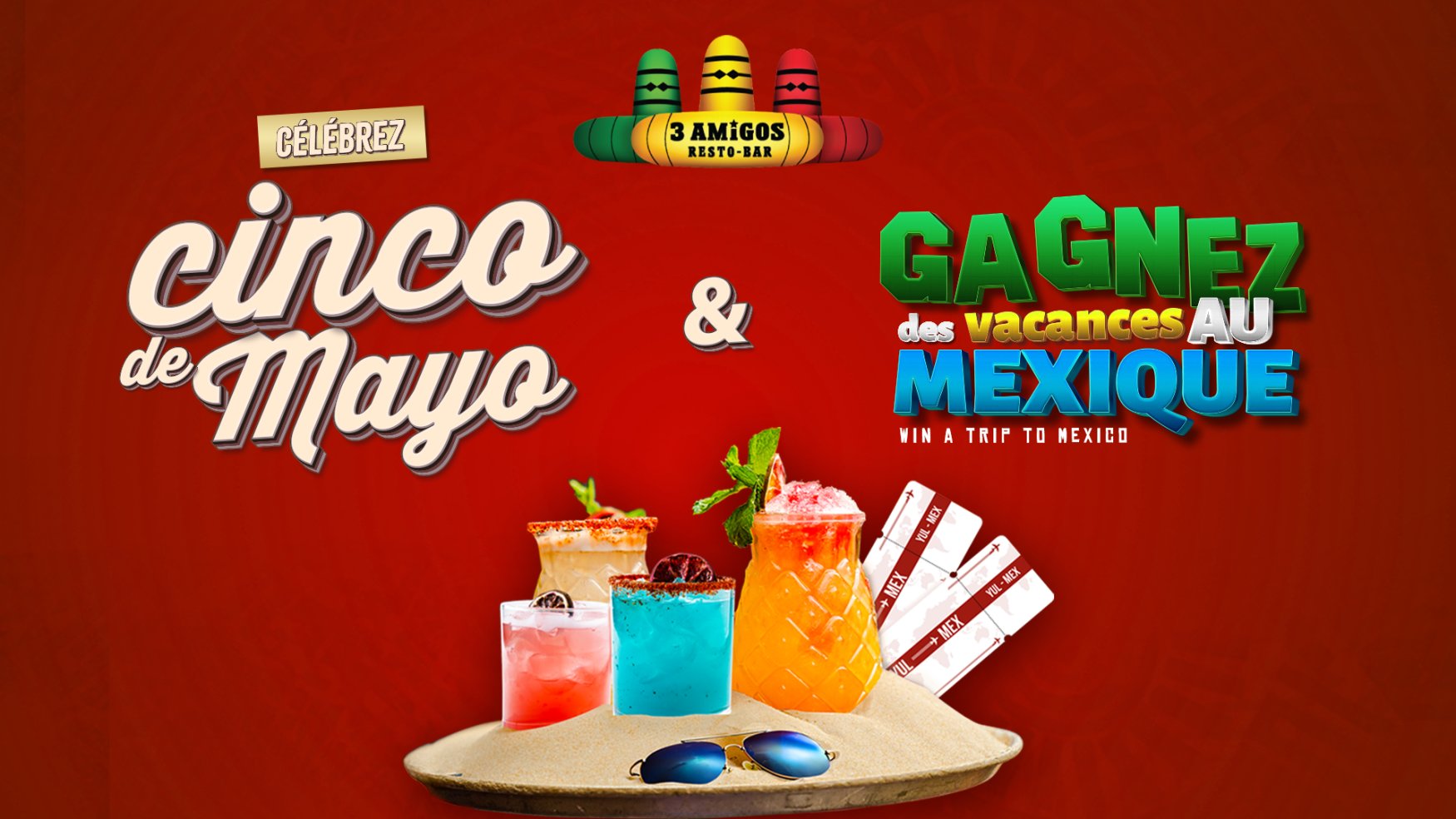 Tacos, tequila et voyage au Mexique : 3 Amigos transforme Montréal en grande fête