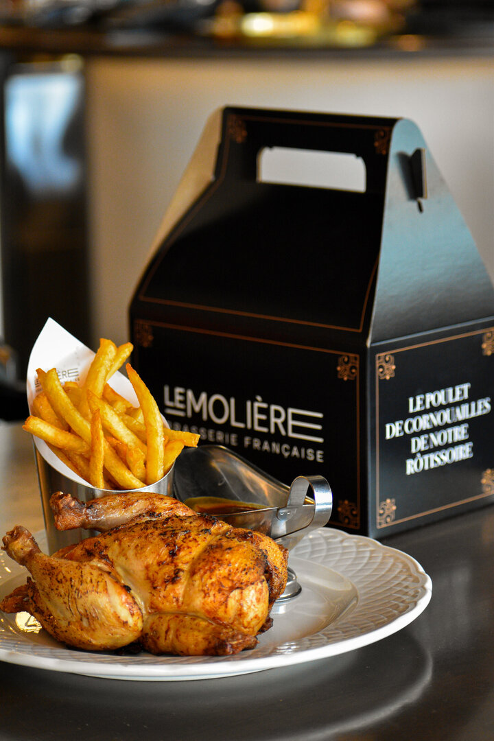 Le Molière Brasserie Française lance son poulet signature à domicile