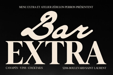 Bar Extra for One Weekend Only