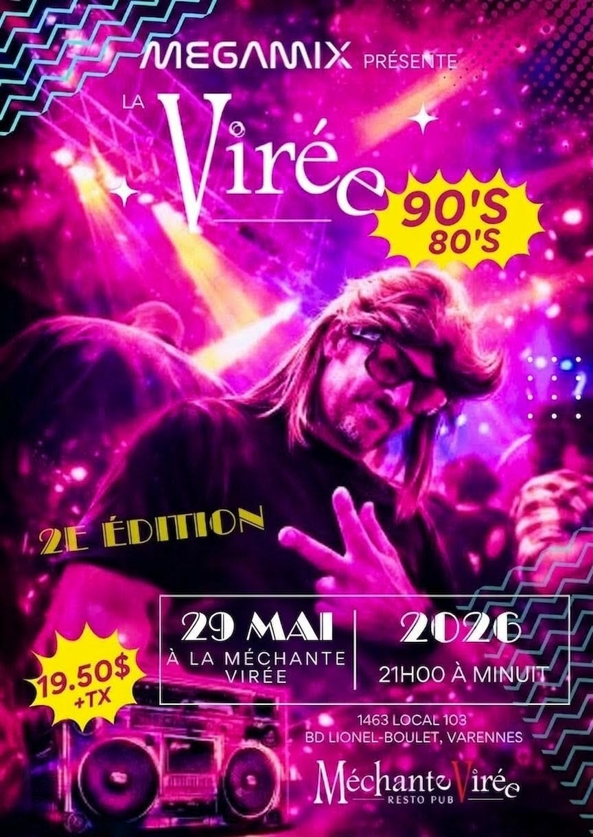 Party des années 80 & 90 chez La Méchante Virée Événement