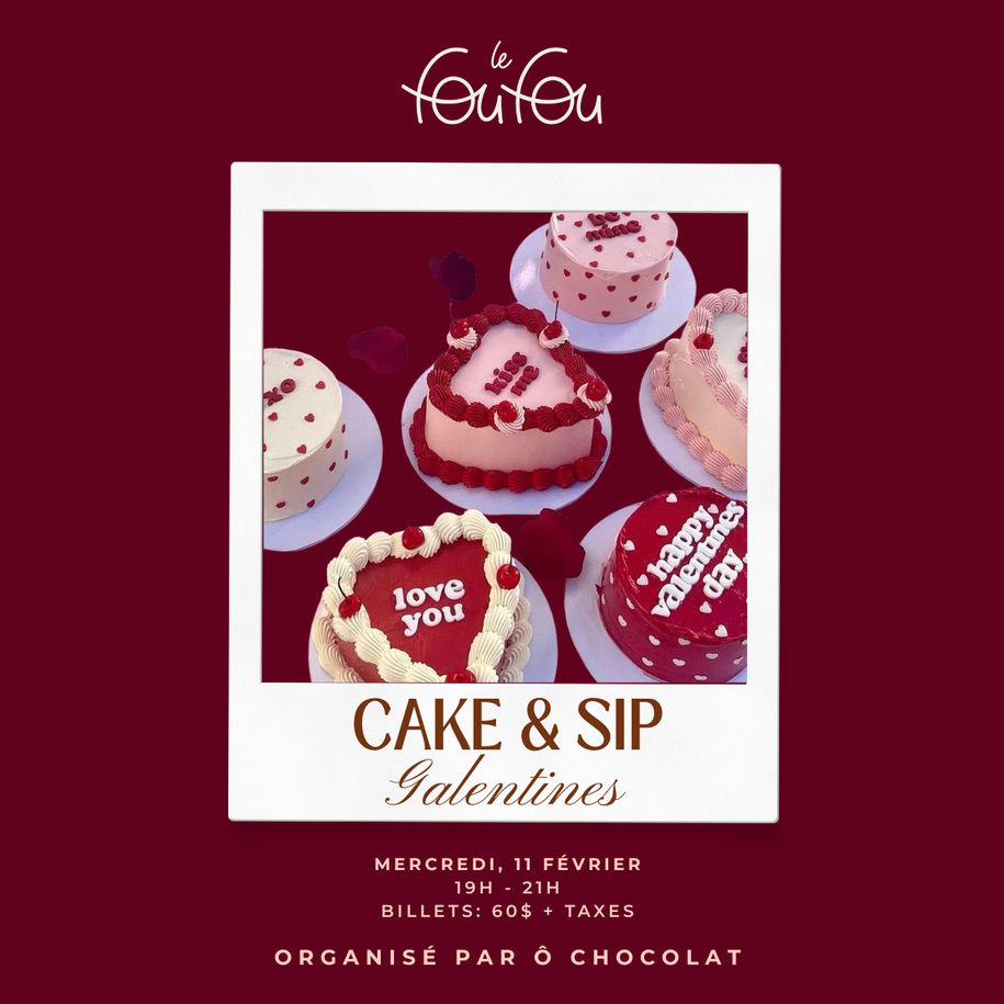 Atelier Galentines Cake & Sip Événement