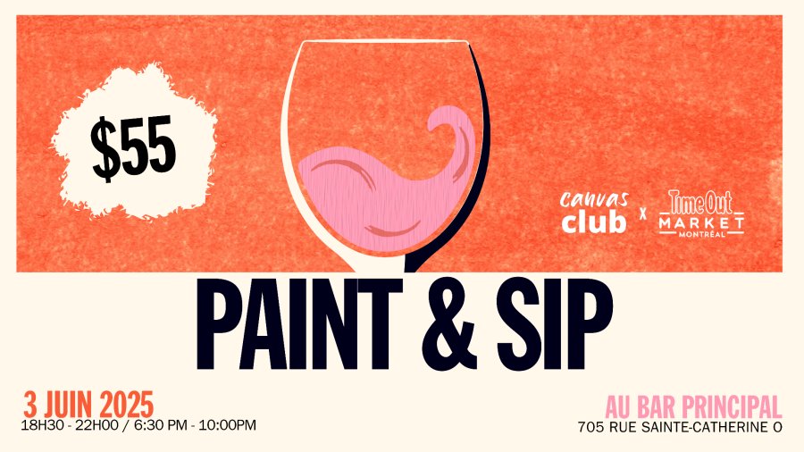 Dernière soirée Paint & Sip de la saison au Time Out Market Montréal - événement