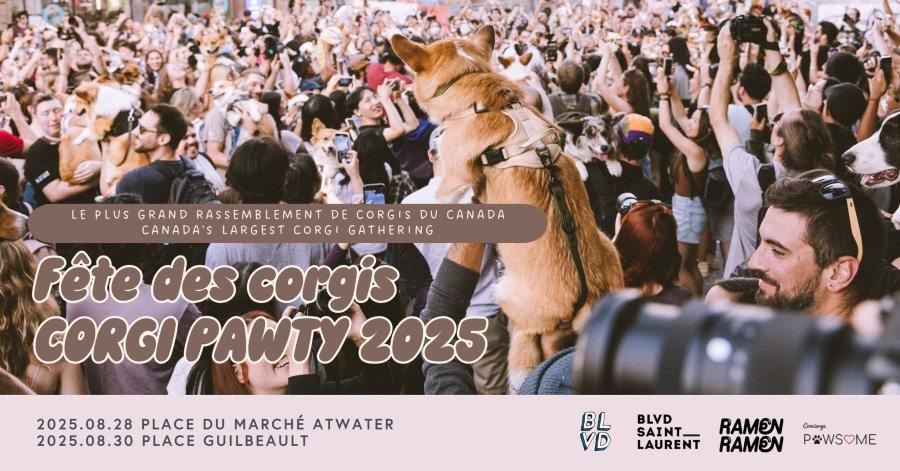 Corgi Balade et Pawrade 2025 à Montréal - événement