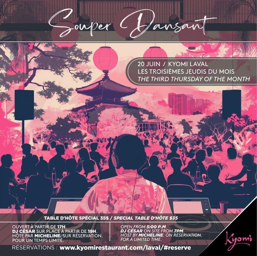 Dinner and Dancing at Kyomi Laval - Event