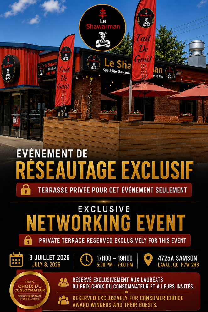 ÉVÉNEMENT DE RÉSEAUTAGE EXCLUSIF - TERRASSE PRIVÉE POUR CET ÉVÉNEMENT SEULEMENT Événement