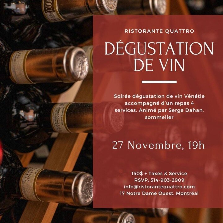 Soirée dégustation de vins