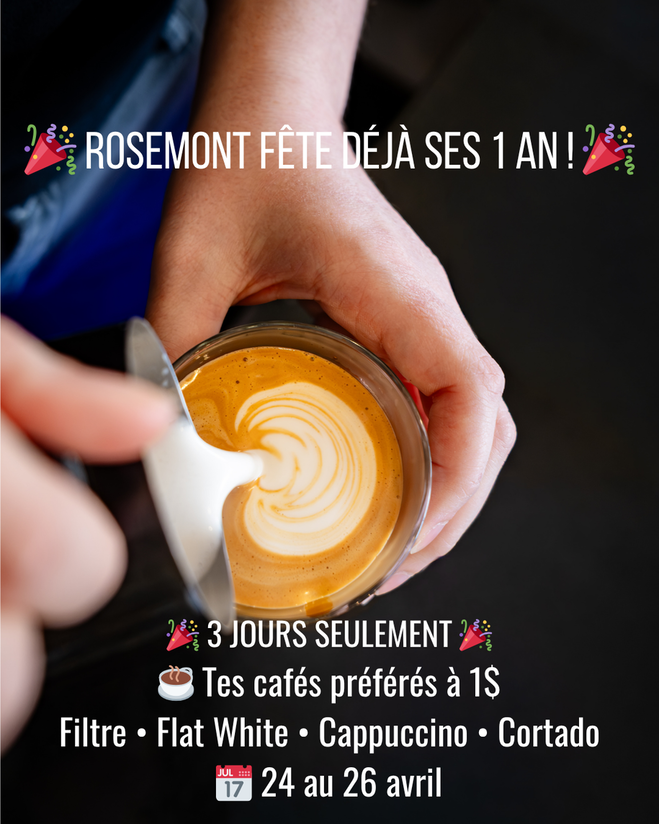$1 Coffee for Canard Café Rosemonts 1st Anniversary Event