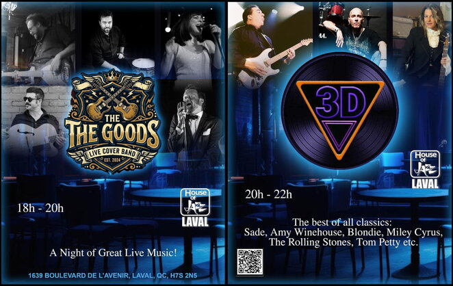 At 6pm - Special Event - The Good + 3D Bands at Maison du Jazz (House of Jazz) Event