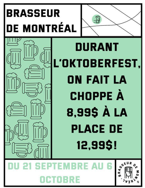 Oktoberfest chez Brasseur de Montréal
