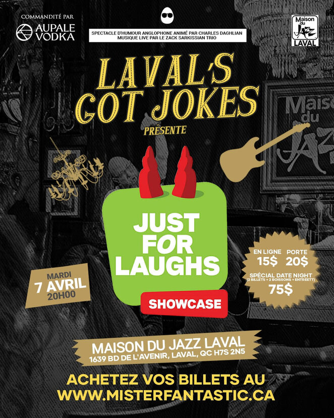 Soirée dhumour Laval Got Jokes chez Maison du Jazz (House of Jazz) Événement