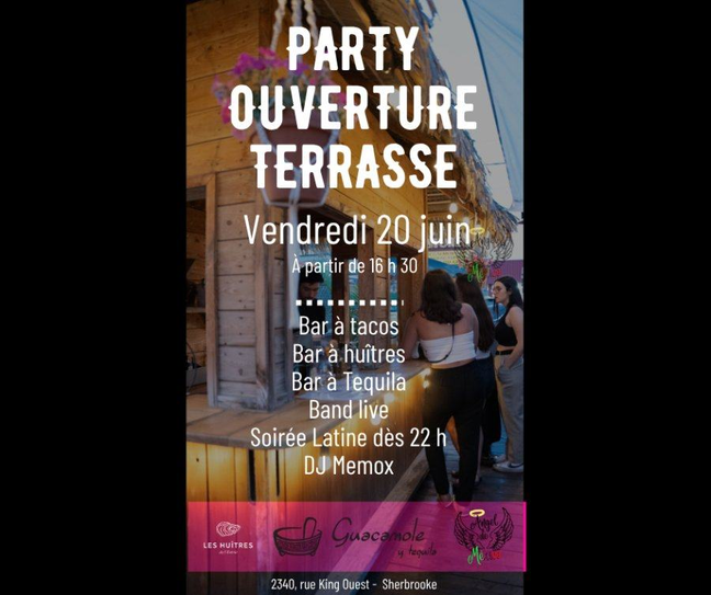 Louverture de notre terrasse + Soirée Latine!