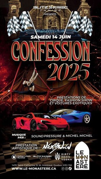 CONFESSION - Soirée Grand Prix au Monastère
