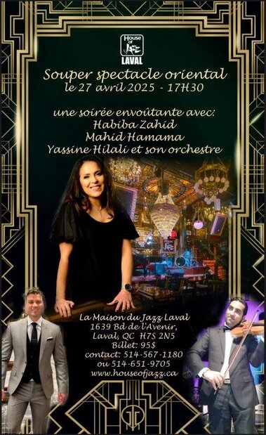 Dinner and Oriental Show with HABIBA ZAHID