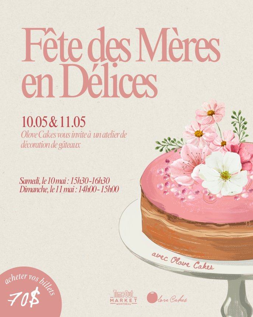 Atelier de décoration de gâteaux en collaboration avec Olove Cakes au Time Out Market Montréal